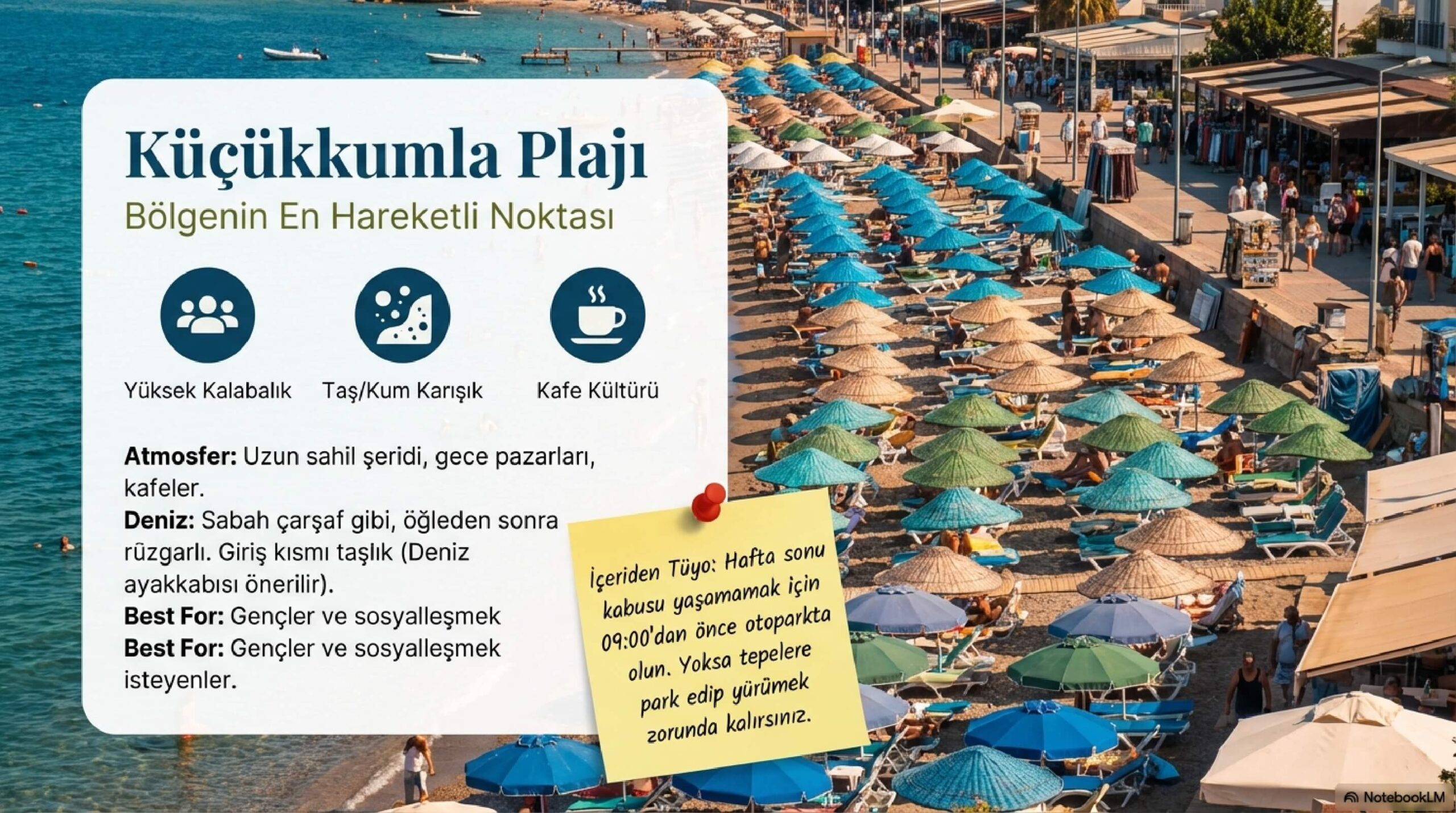 1. Küçükkumla Plajı Bölgenin En Hareketli Noktası