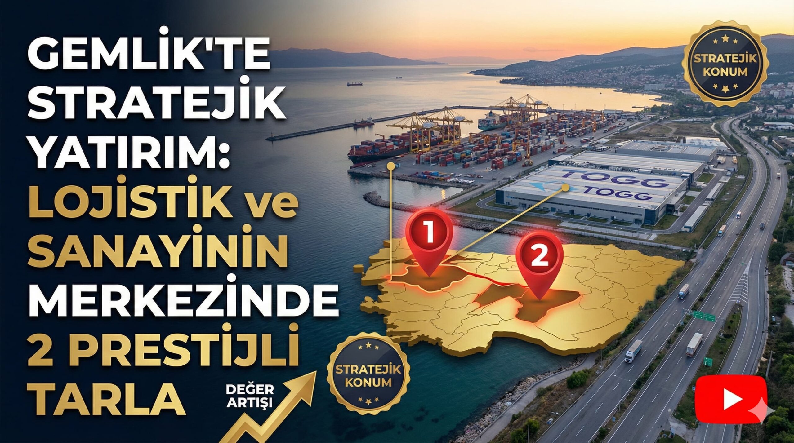 Gemlik’te Stratejik Yatırım: Lojistik ve Sanayinin Merkezinde 2 Prestijli Tarla