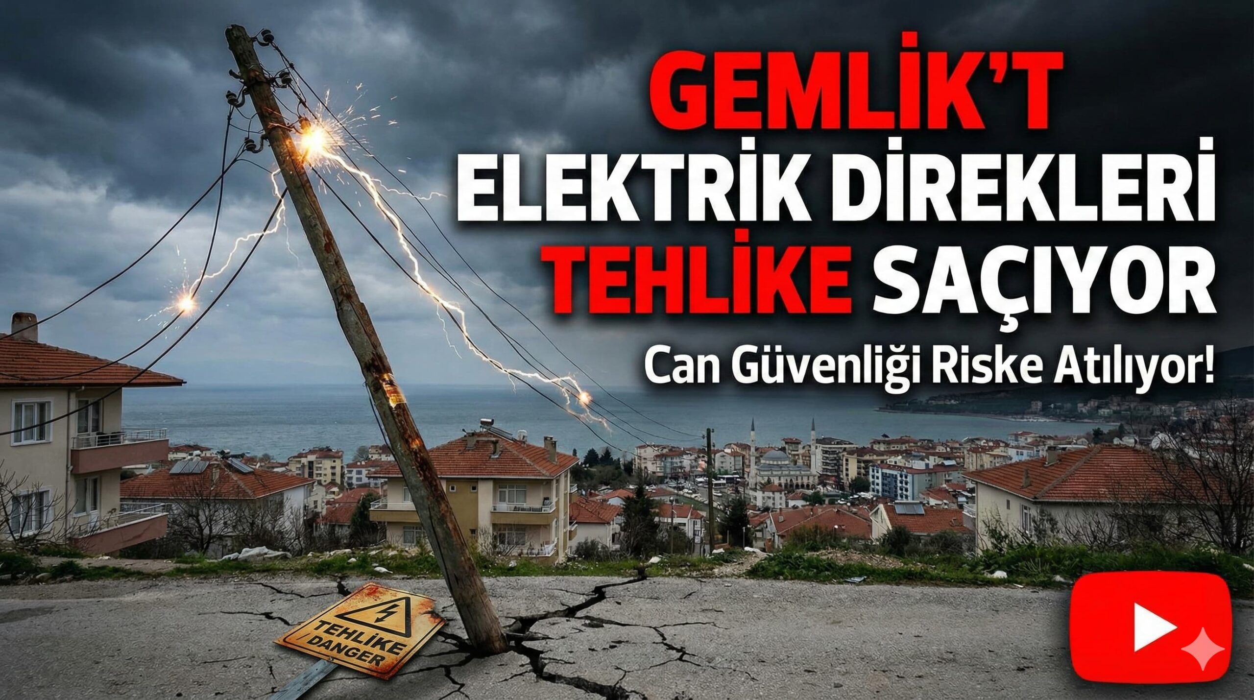 Gemlik’te Elektrik Direkleri Tehlike Saçıyor: Bakımsızlık mı, İhmal mi?