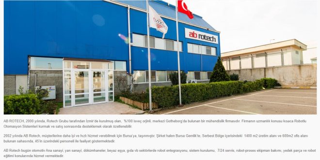 AKTIEBOLAGET ROTECH - BURSA SERBEST BÖLGE ŞUBESİ