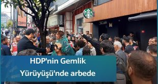 HDP'nin Gemlik Yürüyüşü için İstanbul-Kadıköy'de bir araya gelen kitleyle polis arsında arbede çıktı