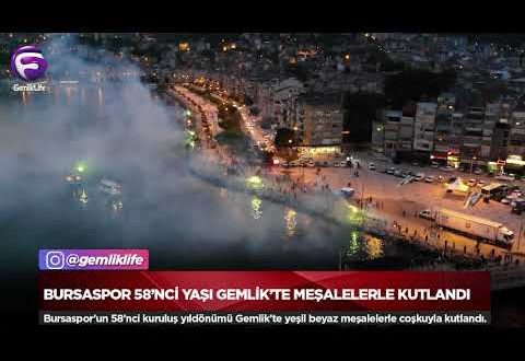Bursaspor'un 58’nci yaşı Gemlik’te meşalelerle kutlandı Bursaspor'un 58’nci yaşı Gemlik’te meşalelerle kutlandı