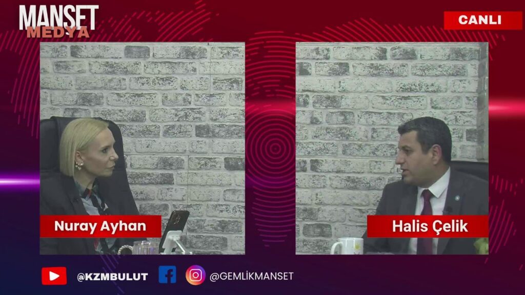 İYİ PARTİ İLÇE BAŞKANI HALİS ÇELİK GEMLİK MANŞET EKRANLARINDA NURAY AYHAN’IN SORULARINI YANITLIYOR