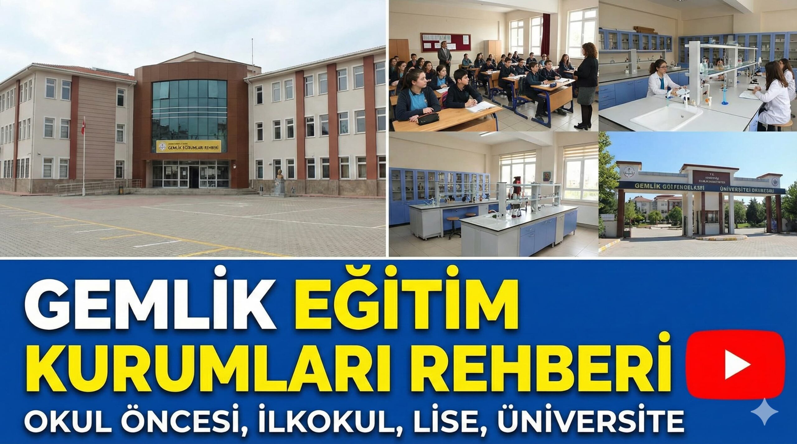 Gemlik Eğitim Kurumları Rehberi 3 GEMLİK’TE EĞİTİM VEREN TÜM OKUL VE DERSANELER