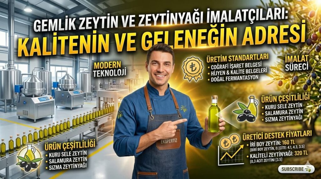 Gemlik Zeytin ve Zeytinyağı İmalatçıları: Kalitenin ve Geleneğin Adresi
