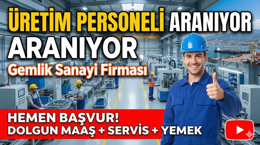 Üretim Personeli Aranıyor – Gemlik Sanayi Firması