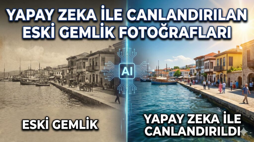 Yapay Zeka ile Canlandırılan Eski Gemlik Fotoğrafları